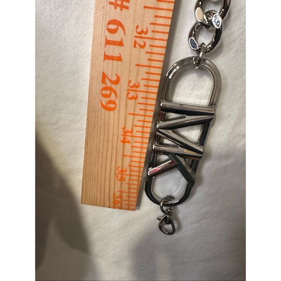 MICHAEL KORS logo silver metal chain link adjustable belt - Picture 6 of 6